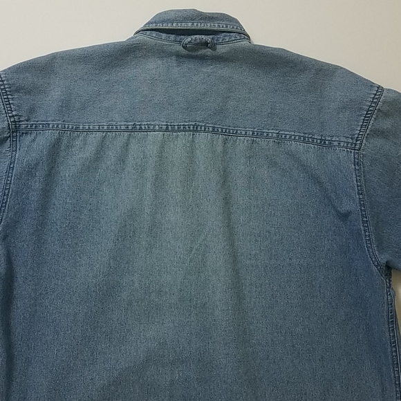 Pacific scene size large denim short sleeve shirt - Picture 5 of 7